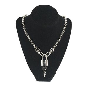 Louis Vuitton Silver Paladium Lock with Rolo Chain